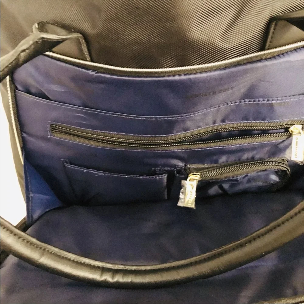 Reaction Kenneth Cole Laptop Tote Bag Black Shoulder business purse for Women's
